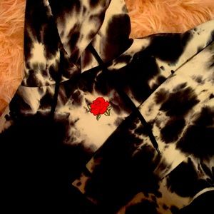 Tie dye cropped hoodie